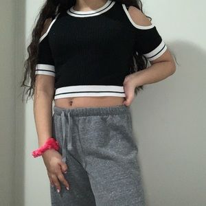 White & black crop top from forever 21!